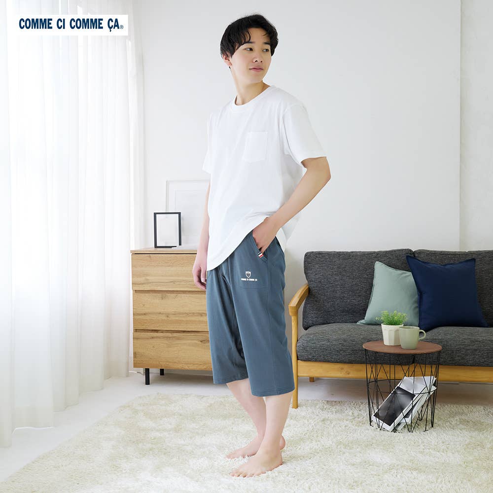 【 綿混 天竺 】 ルームパンツ 単品 7分丈パンツ【SALE】